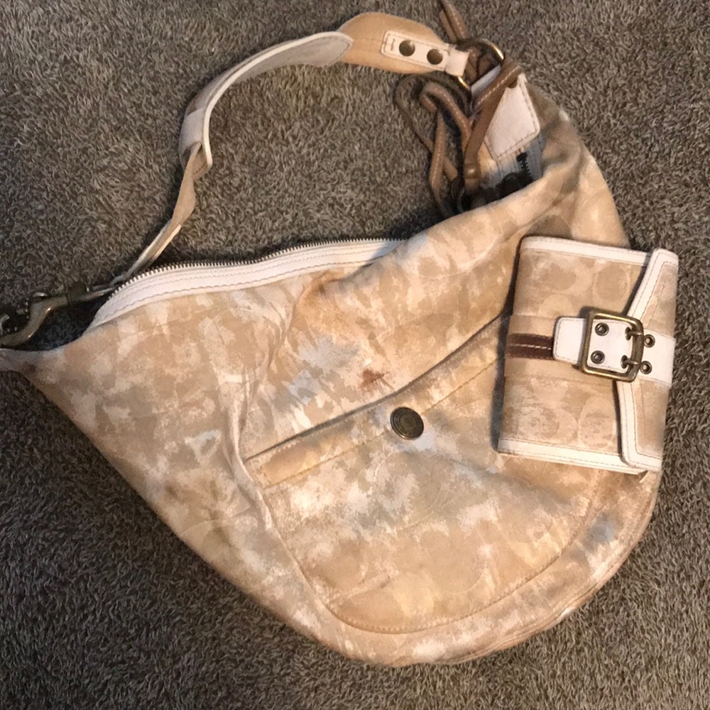 Vintage coach bag with wallet